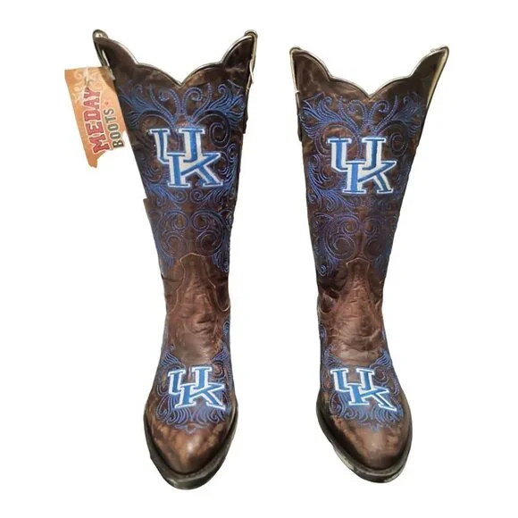 University of Kentucky Wildcats Cowgirl Boots, Woman's Size 7 NWT Embroidered - Picture 1 of 12